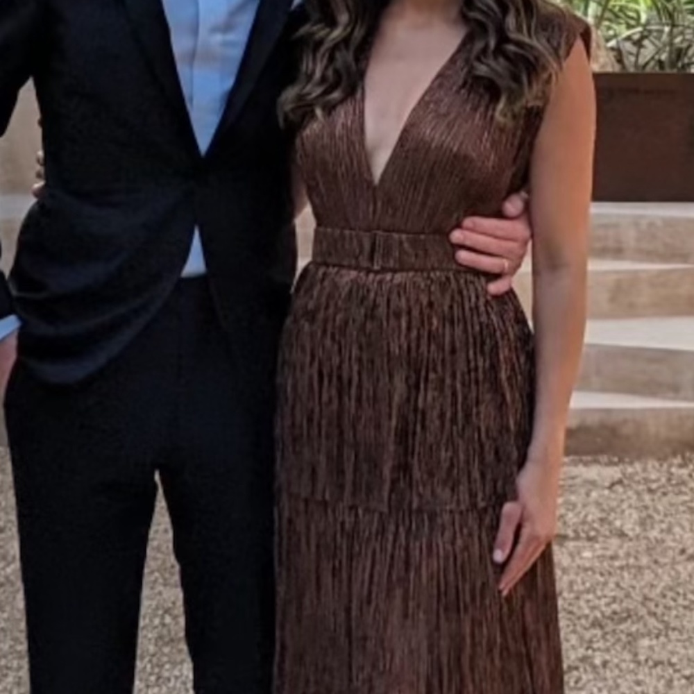 Sabina Musayev Skylar Gown in Bronze (XS)